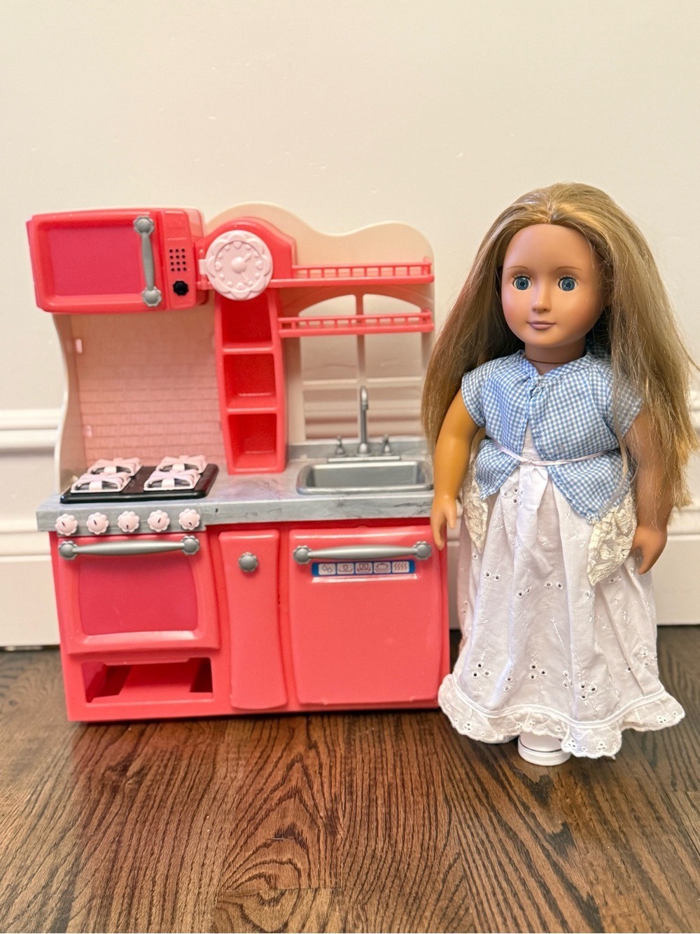 Our Generation Gourmet Toy Kitchen & Doll 18” Stove Oven Sink Dishwasher